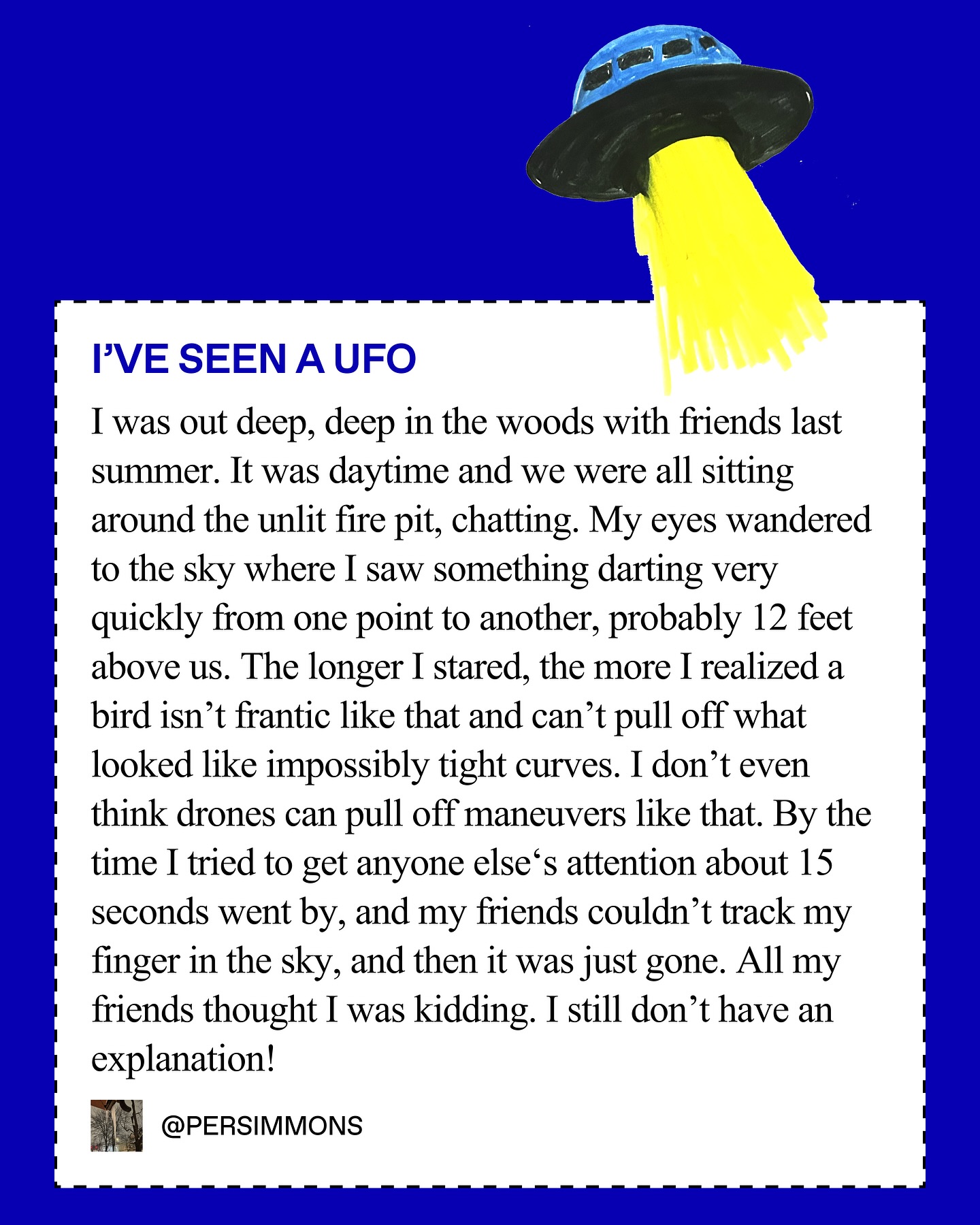 Guide entry — I’ve seen a UFO
