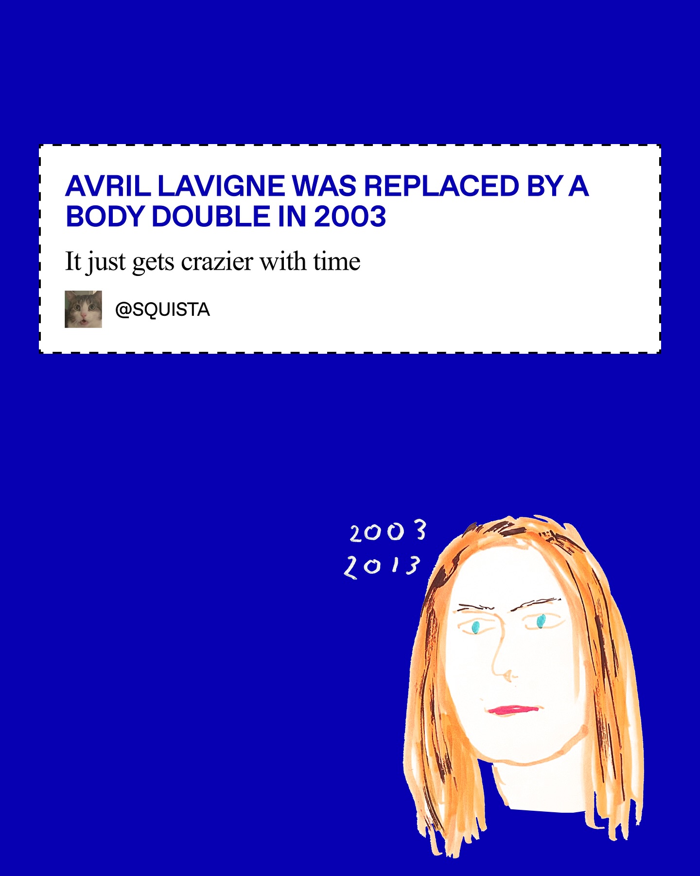 Guide entry — Avril Lavigne body double
