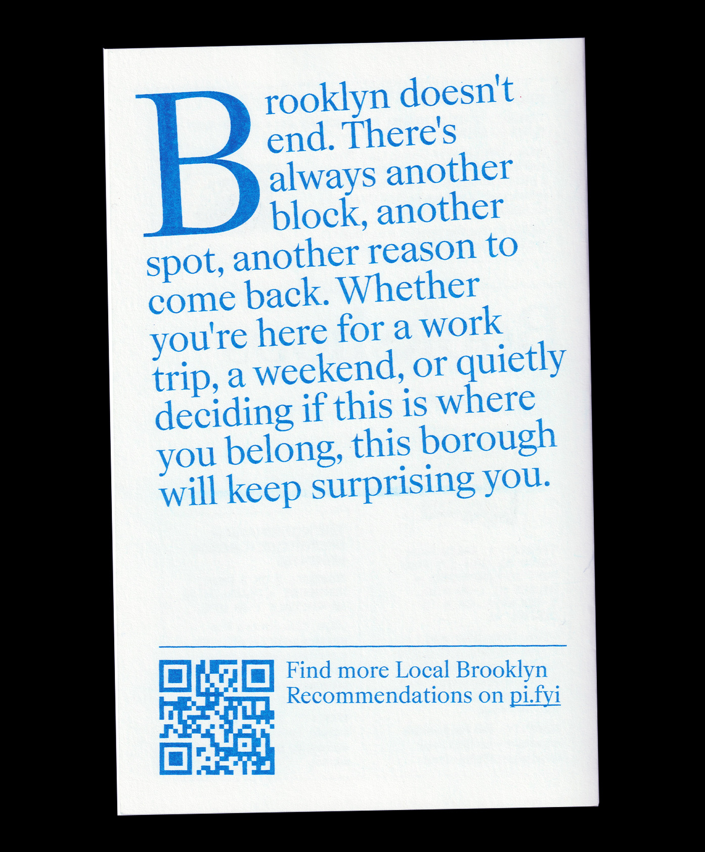 The Local’s Guide to Brooklyn — back cover