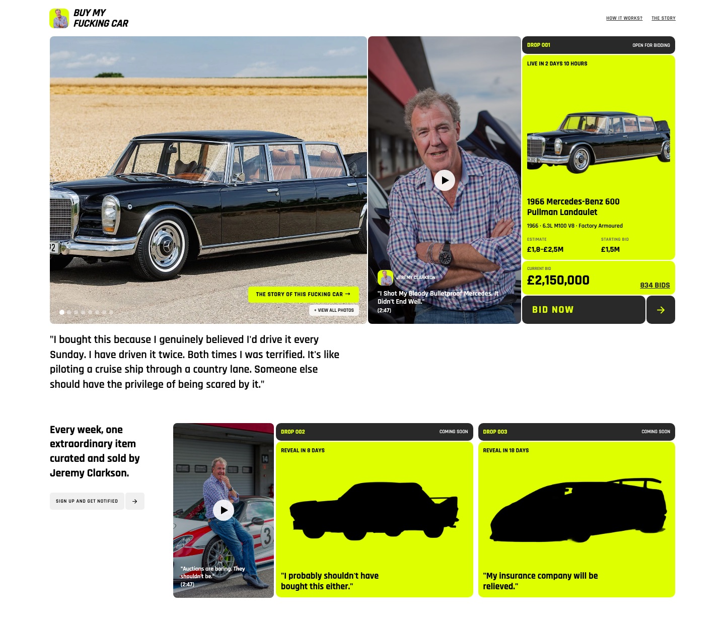BuyMyFuckingCar — Jeremy Clarkson auction